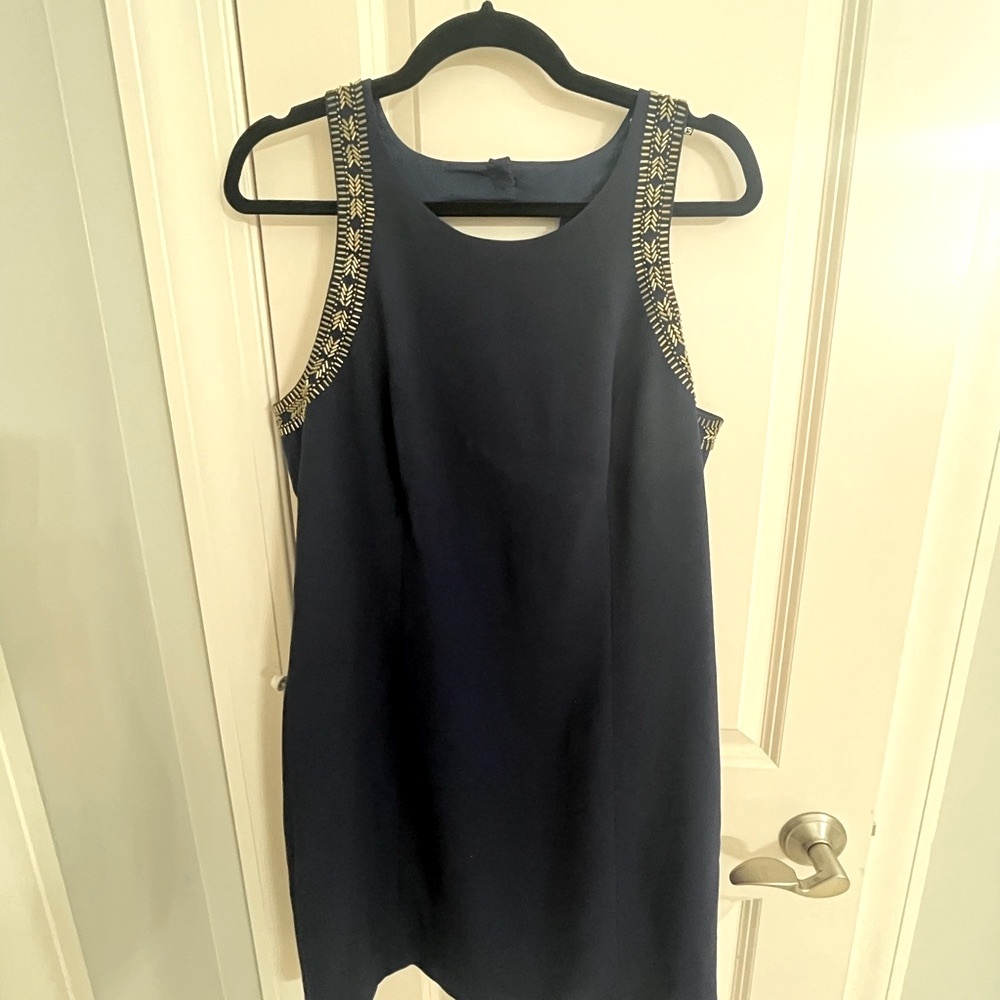 Lily Pulitzer shift dress - navy blue. Size 12 (fits more like a 10). NWT.